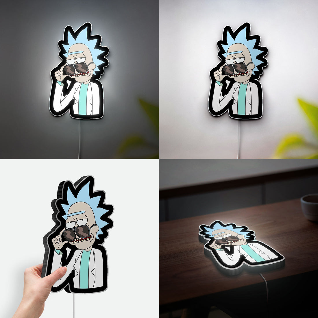 Rick Sanchez Glow Light - Sci-Fi LED Wall Decor, Rick and Morty Inspired Night Lamp, Cool Gift for Fans
