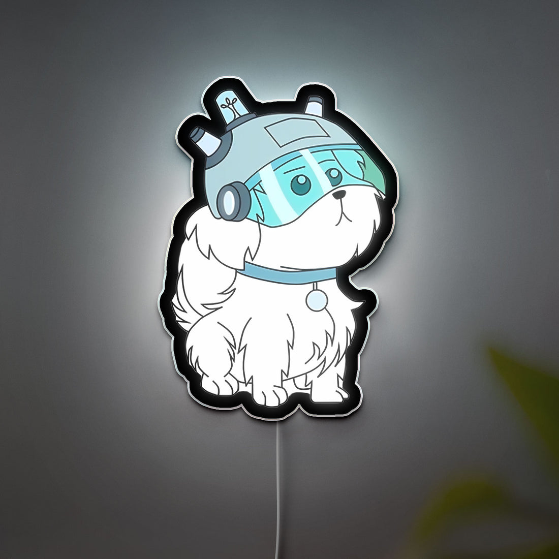 Snuffles Glow Light - Rick and Morty LED Night Lamp, Animated Dog Decor, Sci-Fi Fan Gift
