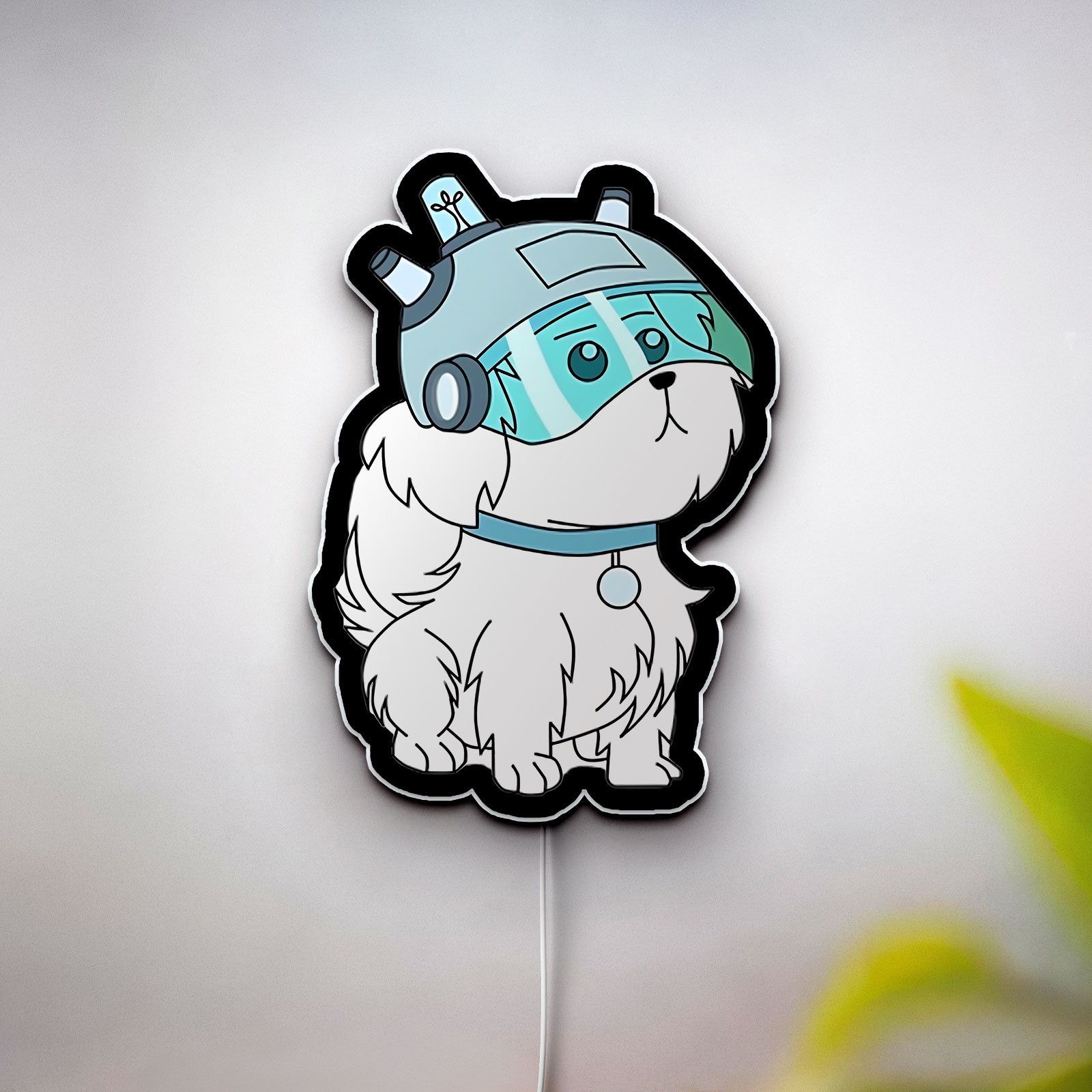 Snuffles Glow Light - Rick and Morty LED Night Lamp, Animated Dog Decor, Sci-Fi Fan Gift
