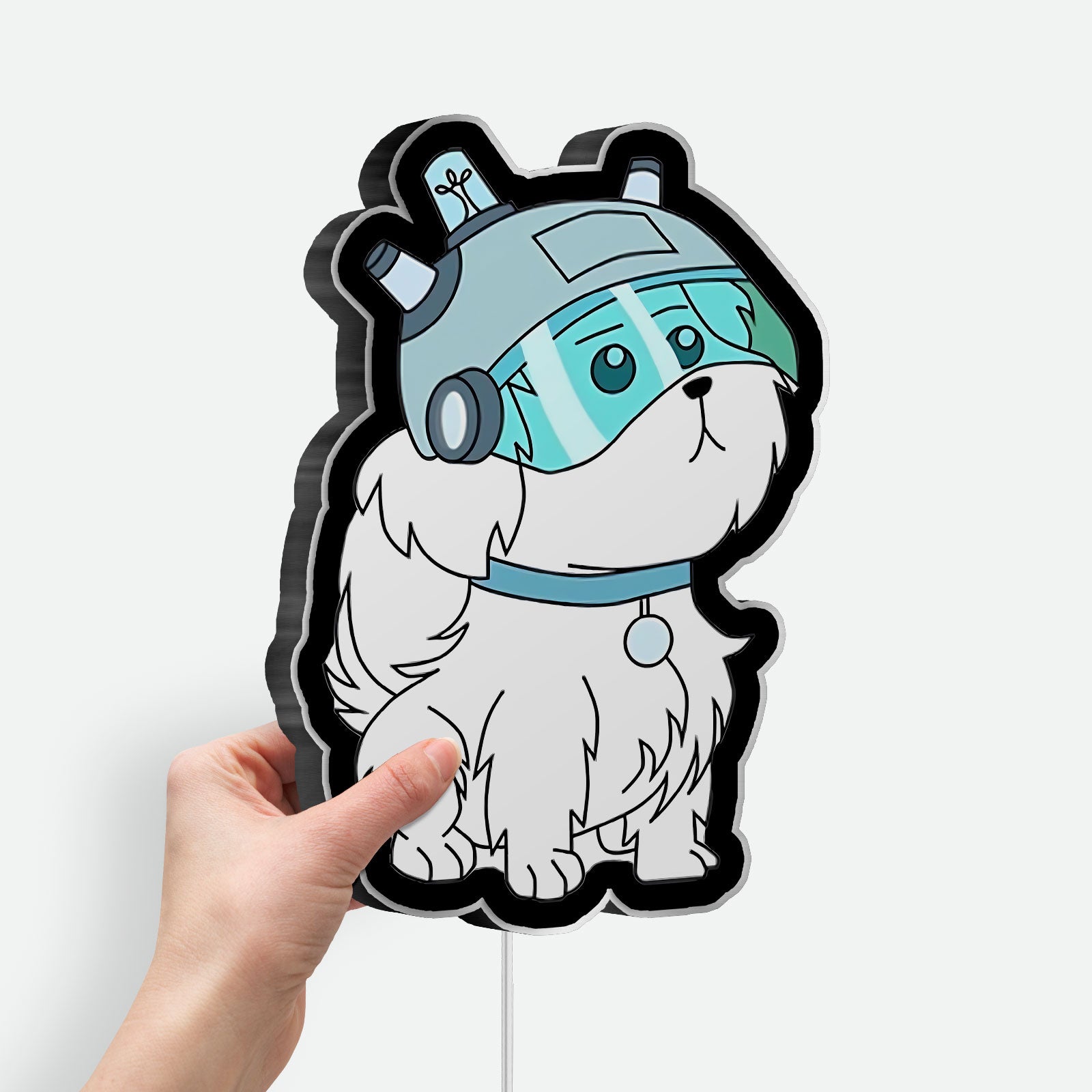 Snuffles Glow Light - Rick and Morty LED Night Lamp, Animated Dog Decor, Sci-Fi Fan Gift
