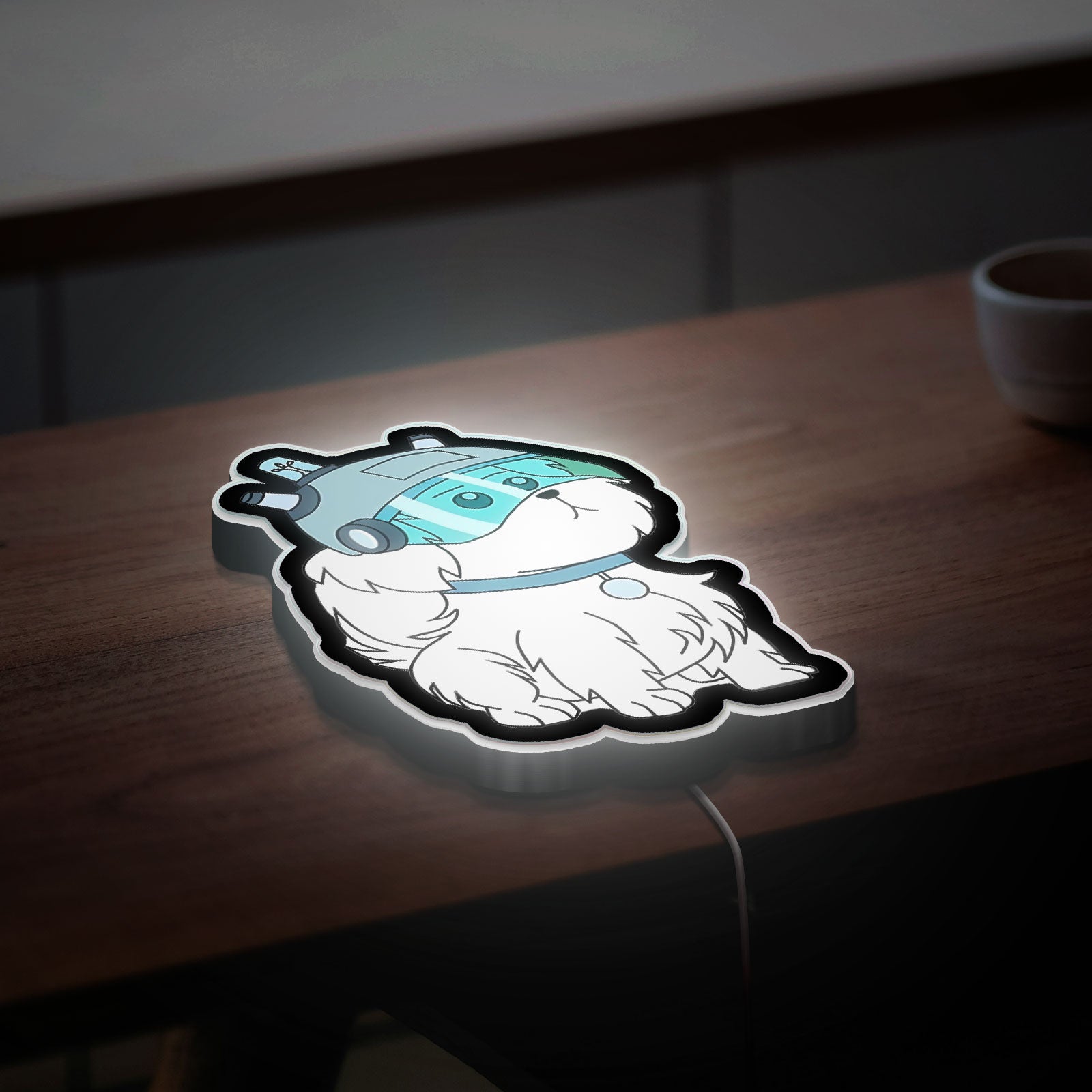 Snuffles Glow Light - Rick and Morty LED Night Lamp, Animated Dog Decor, Sci-Fi Fan Gift
