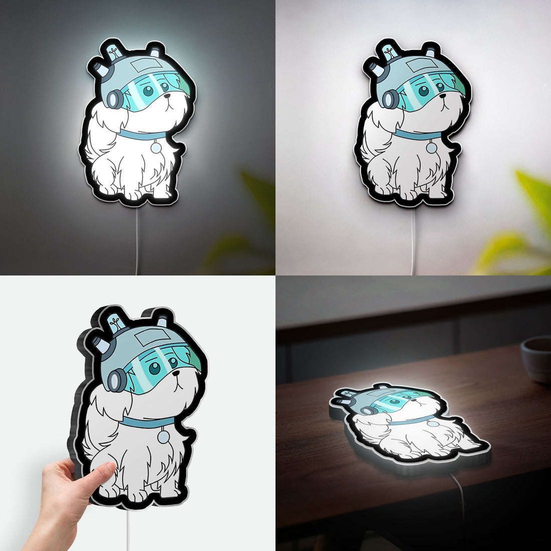 Snuffles Glow Light - Rick and Morty LED Night Lamp, Animated Dog Decor, Sci-Fi Fan Gift
