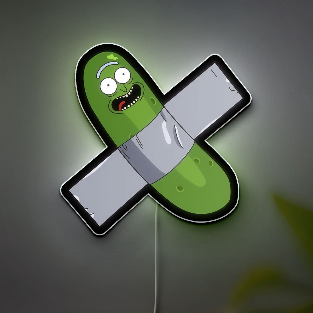 Pickle Rick Glow Light - Rick and Morty LED Night Light, Funny Character Wall Decor, Sci-Fi Fan Gift
