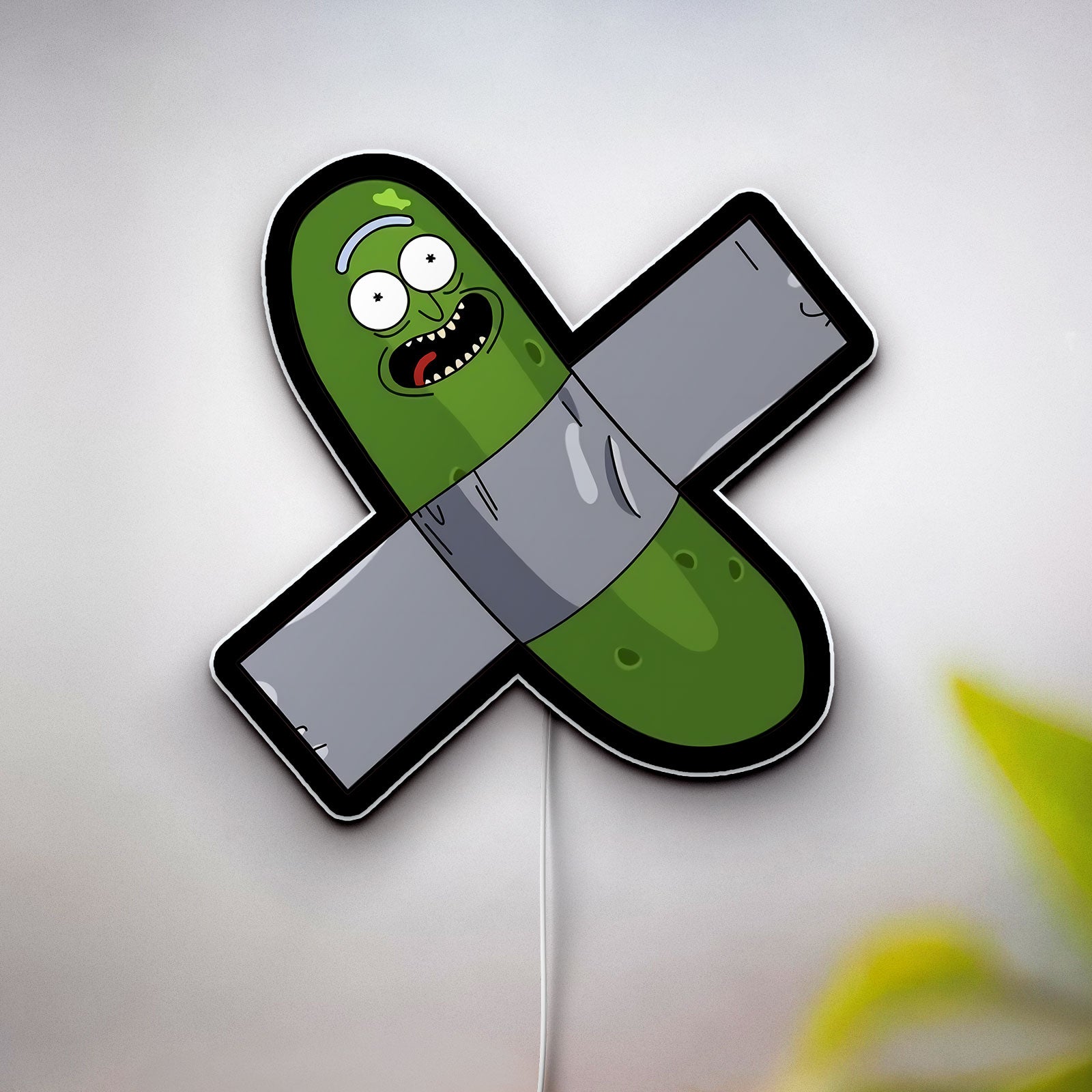 Pickle Rick Glow Light - Rick and Morty LED Night Light, Funny Character Wall Decor, Sci-Fi Fan Gift
