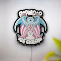 RipNDIP Cat Glow Light - Playful LED Wall Decor, Funky Night Lamp for Streetwear Fans, Cool Bedroom Light

