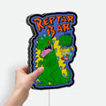 Reptar Glow Light - Rugrats Cartoon LED Night Light, 90s Nickelodeon Decor, Retro Kids Room Sign
