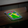 Reptar Glow Light - Rugrats Cartoon LED Night Light, 90s Nickelodeon Decor, Retro Kids Room Sign
