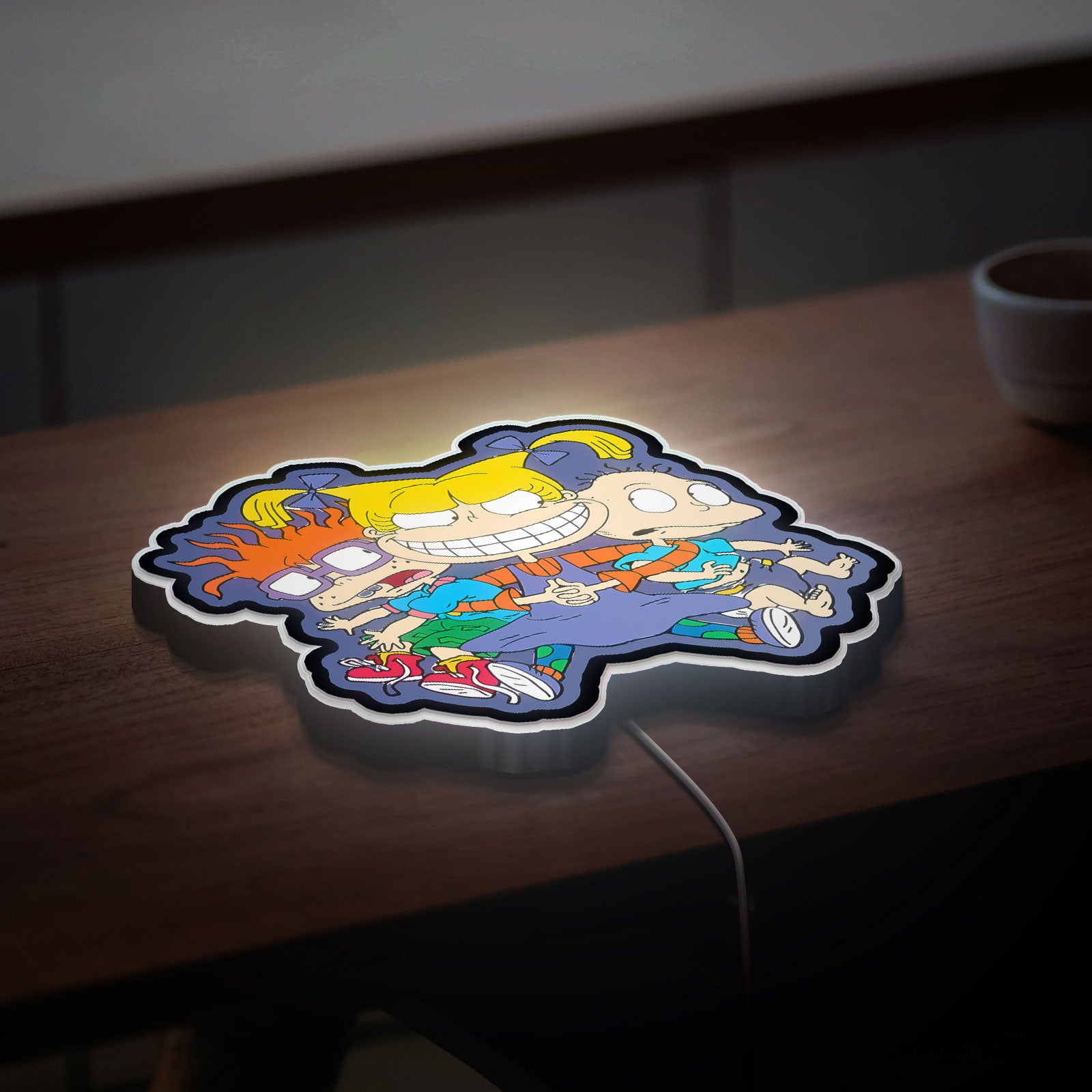 Rugrats Glow Light - Kids Room Decor Night Light, 90s Cartoon LED Sign, Angelica Pickles Themed Nursery Lamp 