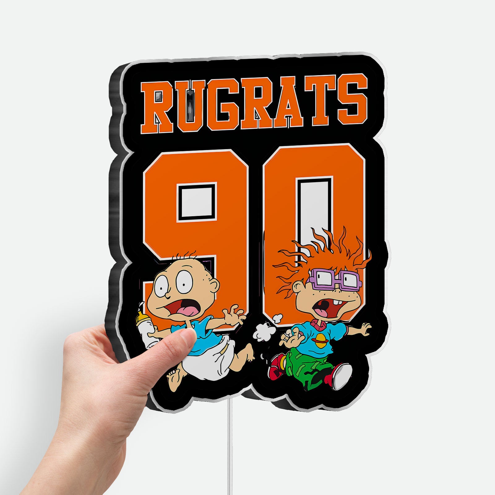Rugrats Glow Light - 90s Cartoon Night Lamp, Tommy & Friends LED Sign, Nostalgic Kids Room Decor with Soft Glow 