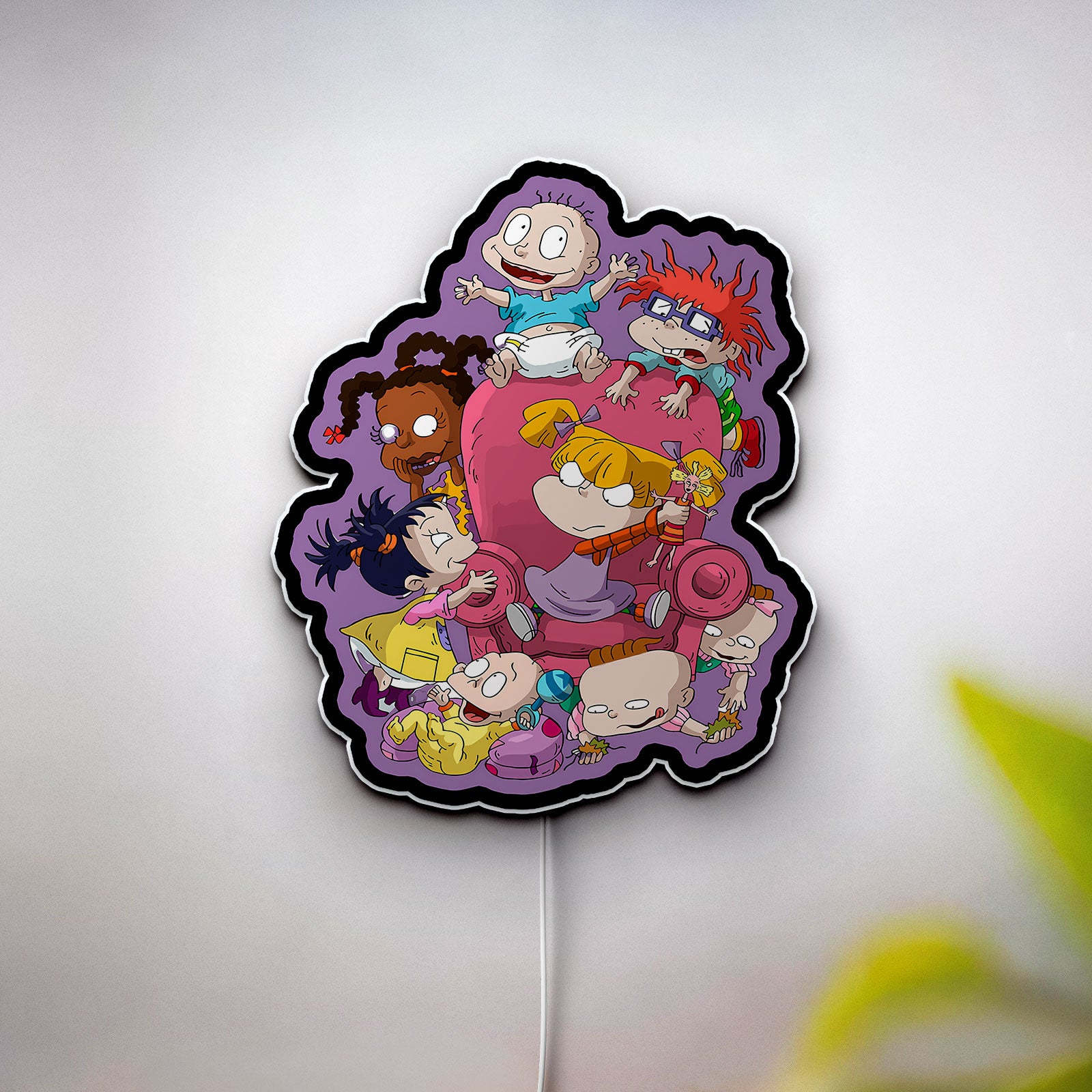 Rugrats Glow Light - Nostalgic 90s Cartoon LED Night Light, Tommy Pickles Baby Decor, Kids Room Lamp with Gentle Glow 