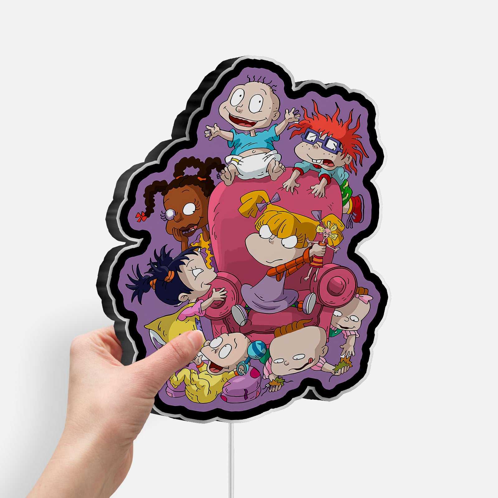 Rugrats Glow Light - Nostalgic 90s Cartoon LED Night Light, Tommy Pickles Baby Decor, Kids Room Lamp with Gentle Glow 