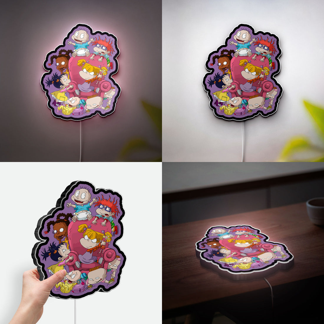 Rugrats Glow Light - Nostalgic 90s Cartoon LED Night Light, Tommy Pickles Baby Decor, Kids Room Lamp with Gentle Glow 