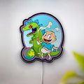 Rugrats Glow Light - 90s Cartoon Night Lamp, Nickelodeon LED Sign, Kids Room Decor with Nostalgic TV Show Characters 