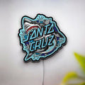 Santa Cruz Shark Glow Sign Light - Skateboard LED Wall Art, Retro Surf Decor with Blue Wave Design
