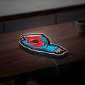 Santa Cruz Screaming Hand Glow Sign - Skateboard Wall Art LED Light, Riot Society Inspired Decor, Surf Shop Night Lamp 