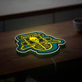 Santa Cruz Skeleton Glow Sign - Skull Skateboard LED Wall Art Light, Retro Skate Decor Gift for Skateboarders
