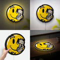 Skull Smiley Face Glow Light - Emo Horror Decor, Nevermind Inspired LED Sign, Alternative Room Night Lamp
