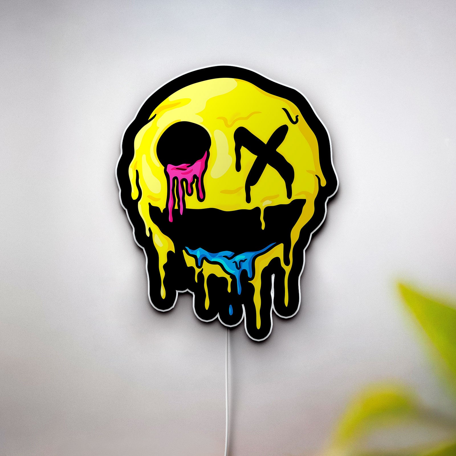 Graffiti Monkey Glow Sign - Urban Art LED Wall Decor, Street Style Night Light, Cool Room Art for Teens 