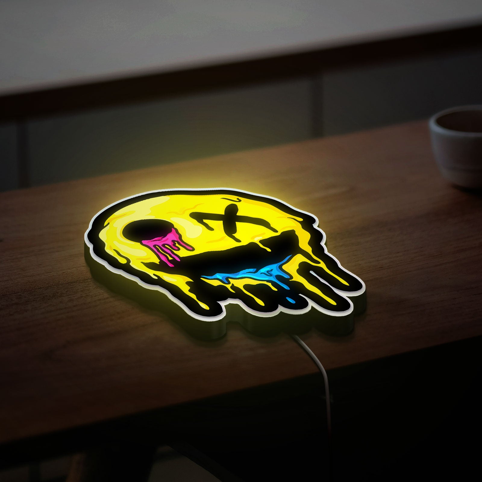 Graffiti Monkey Glow Sign - Urban Art LED Wall Decor, Street Style Night Light, Cool Room Art for Teens 
