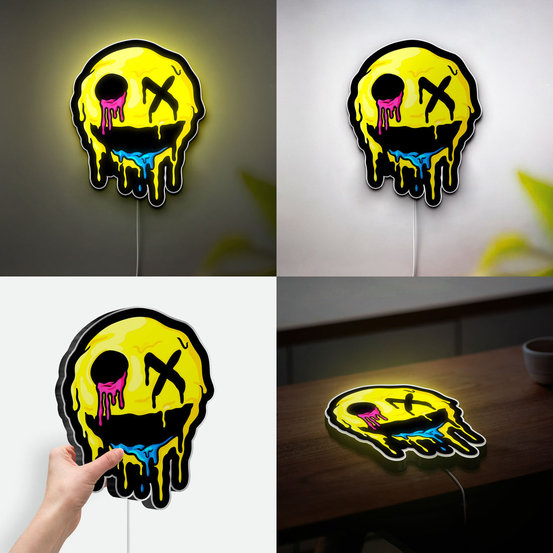 Graffiti Monkey Glow Sign - Urban Art LED Wall Decor, Street Style Night Light, Cool Room Art for Teens 