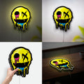 Graffiti Monkey Glow Sign - Urban Art LED Wall Decor, Street Style Night Light, Cool Room Art for Teens 