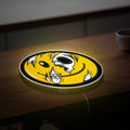 Glowing Skull Flag Light - Trippy Smiley Horror Decor, LED Wall Art for Fans of Dark Humor and Psychedelic Style
