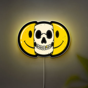 Skull Emoji Glow Light - Cool LED Night Lamp, Edgy Teen Room Decor, Funny Gift for Gamers