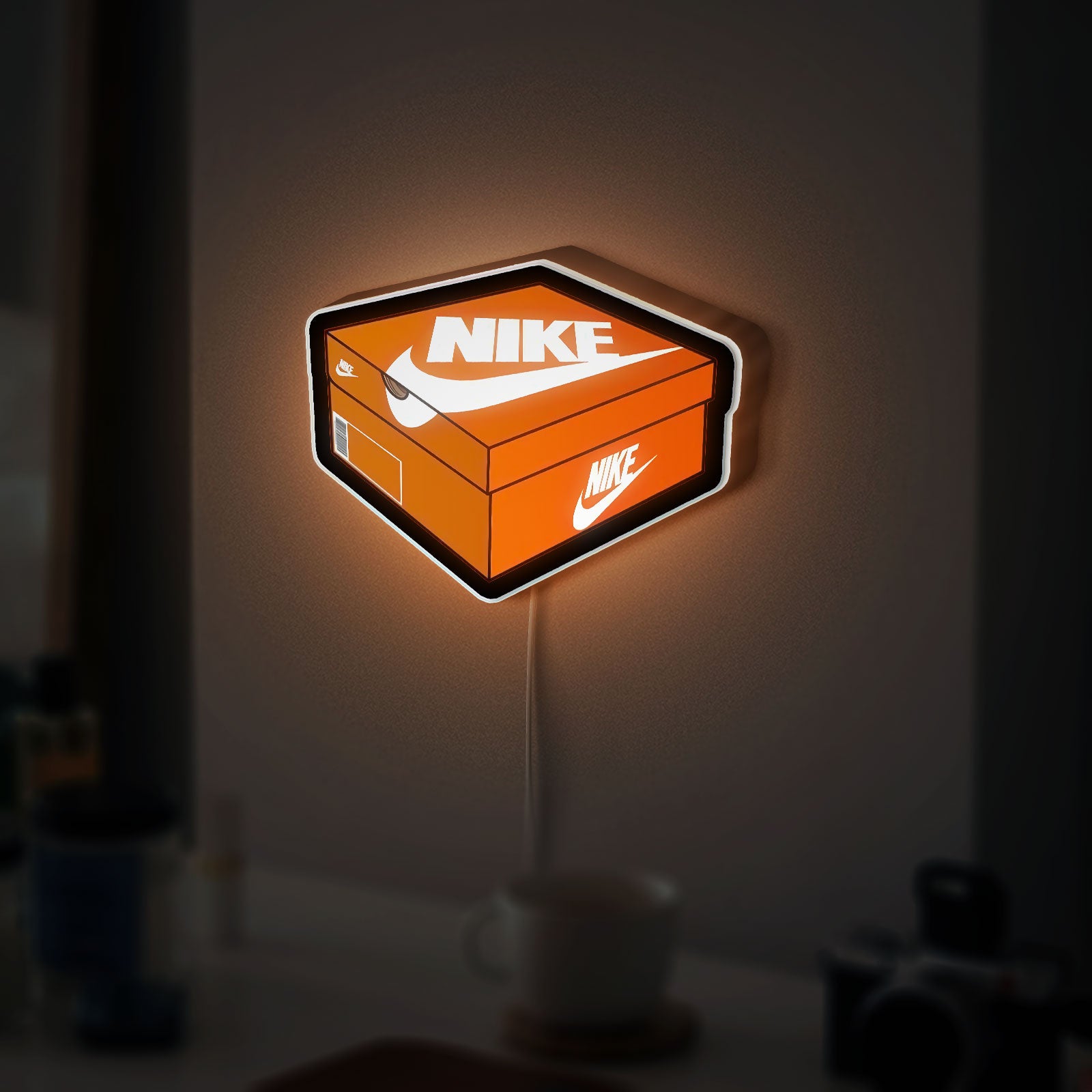 Nike Sneaker Box Glow Light - LED Night Lamp for Sneakerheads, Cool Room Decor, Perfect Gift for Shoe Collectors
