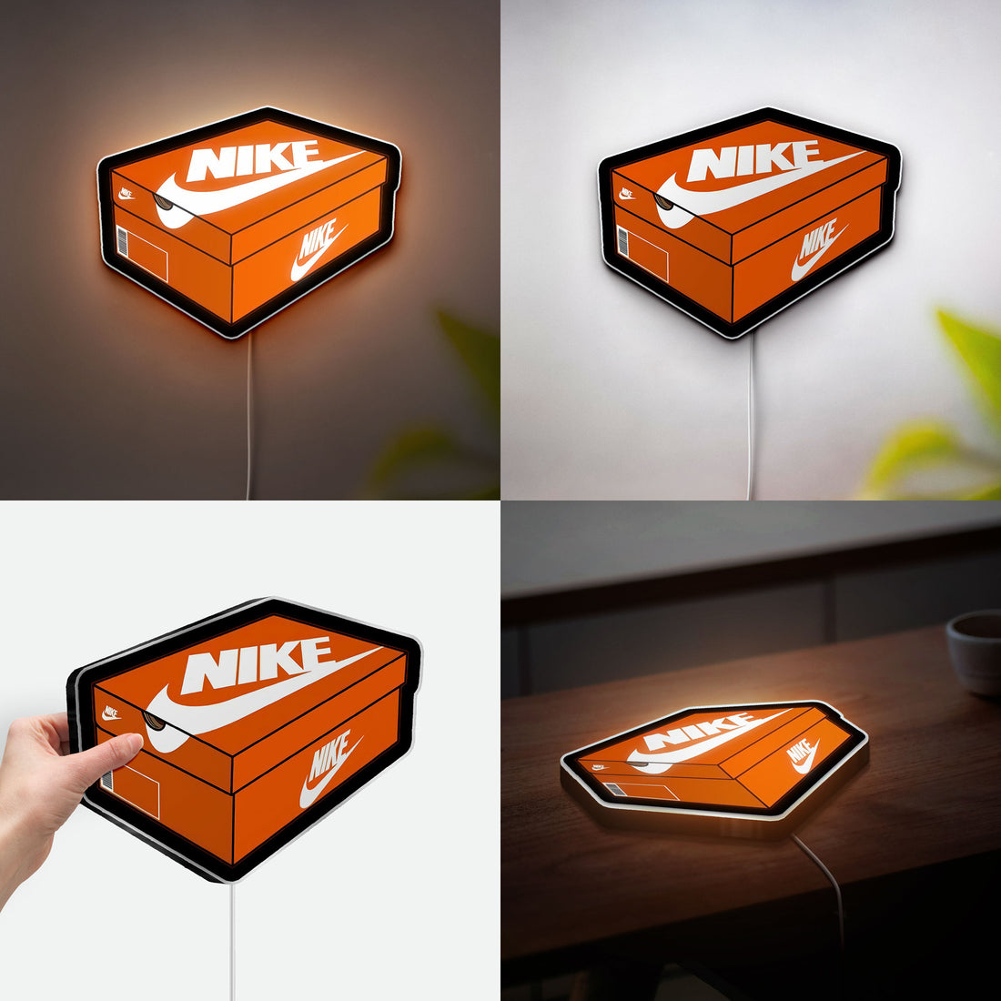 Nike Sneaker Box Glow Light - LED Night Lamp for Sneakerheads, Cool Room Decor, Perfect Gift for Shoe Collectors
