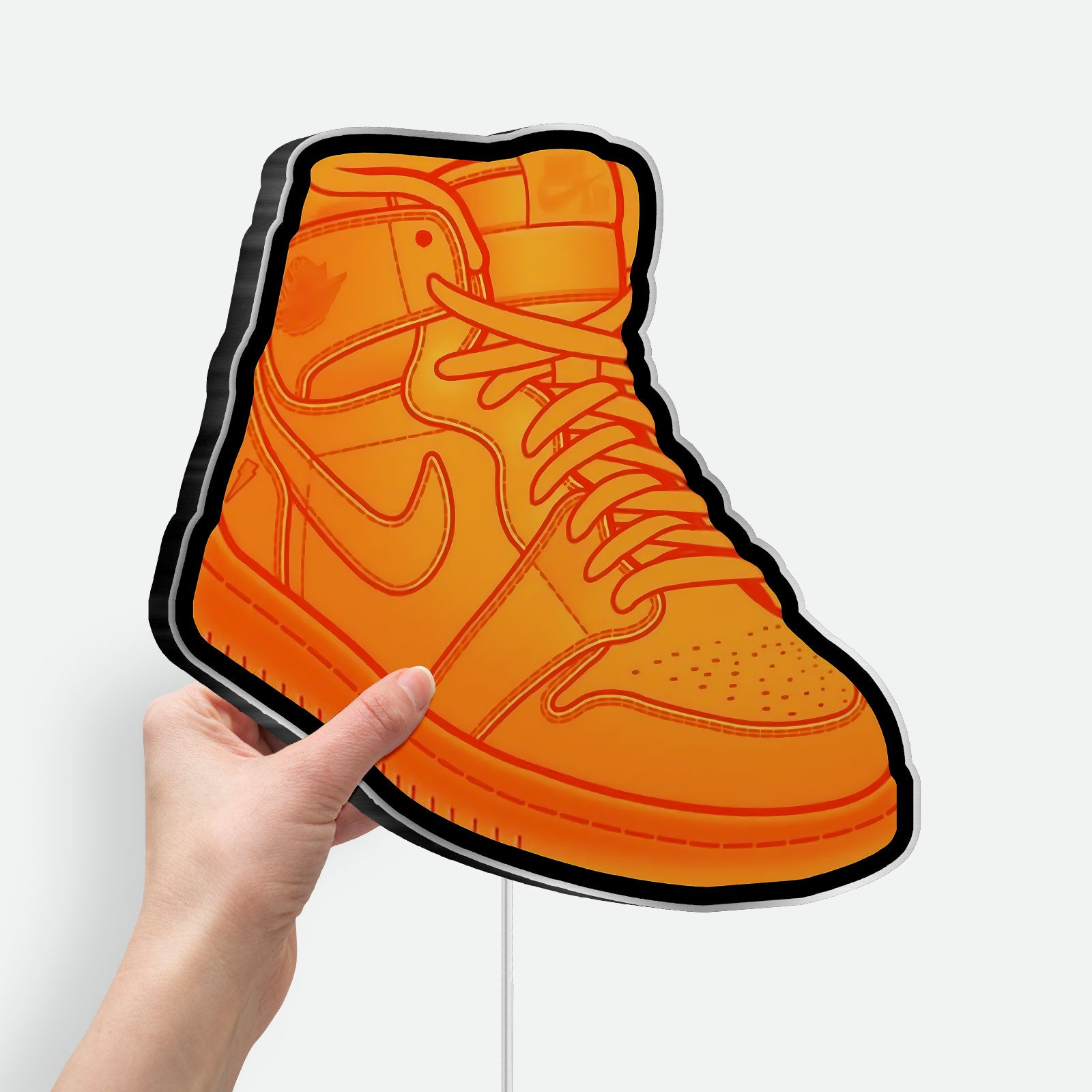 Air Jordan 1 Gatorade Glow Light - Sneaker Art LED Night Light, Basketball Fan Gift, Retro Orange Peel Wall Decor 