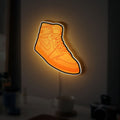 Air Jordan 1 Gatorade Glow Light - Sneaker Art LED Night Light, Basketball Fan Gift, Retro Orange Peel Wall Decor 