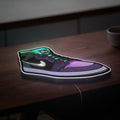 Air Jordan 1 Glow Light - Sneaker LED Night Light, Basketball Fan Gift, Purple Teal Wall Decor