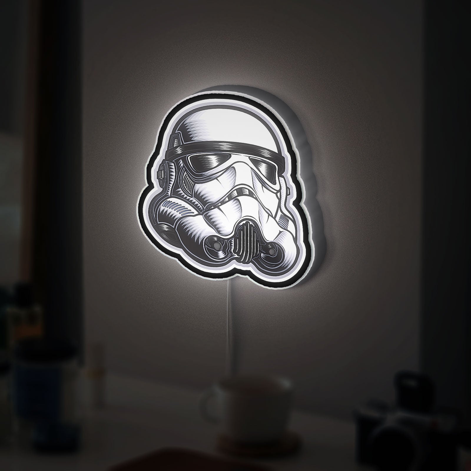 Star Wars Stormtrooper Glow Light - Galactic Empire LED Night Lamp, Sci-Fi Wall Decor, Perfect Gift for Star Wars Fans 