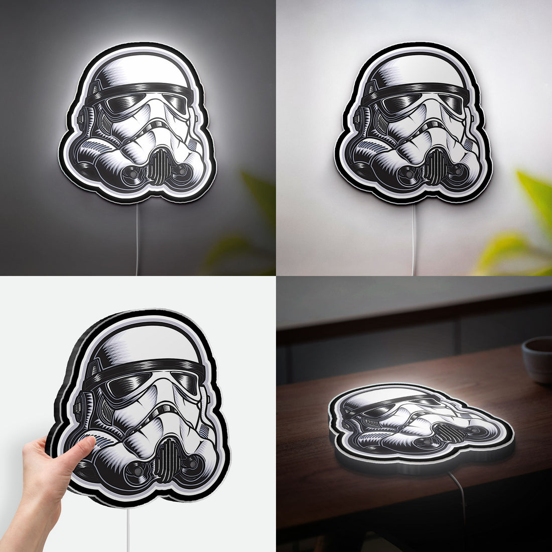 Star Wars Stormtrooper Glow Light - Galactic Empire LED Night Lamp, Sci-Fi Wall Decor, Perfect Gift for Star Wars Fans 