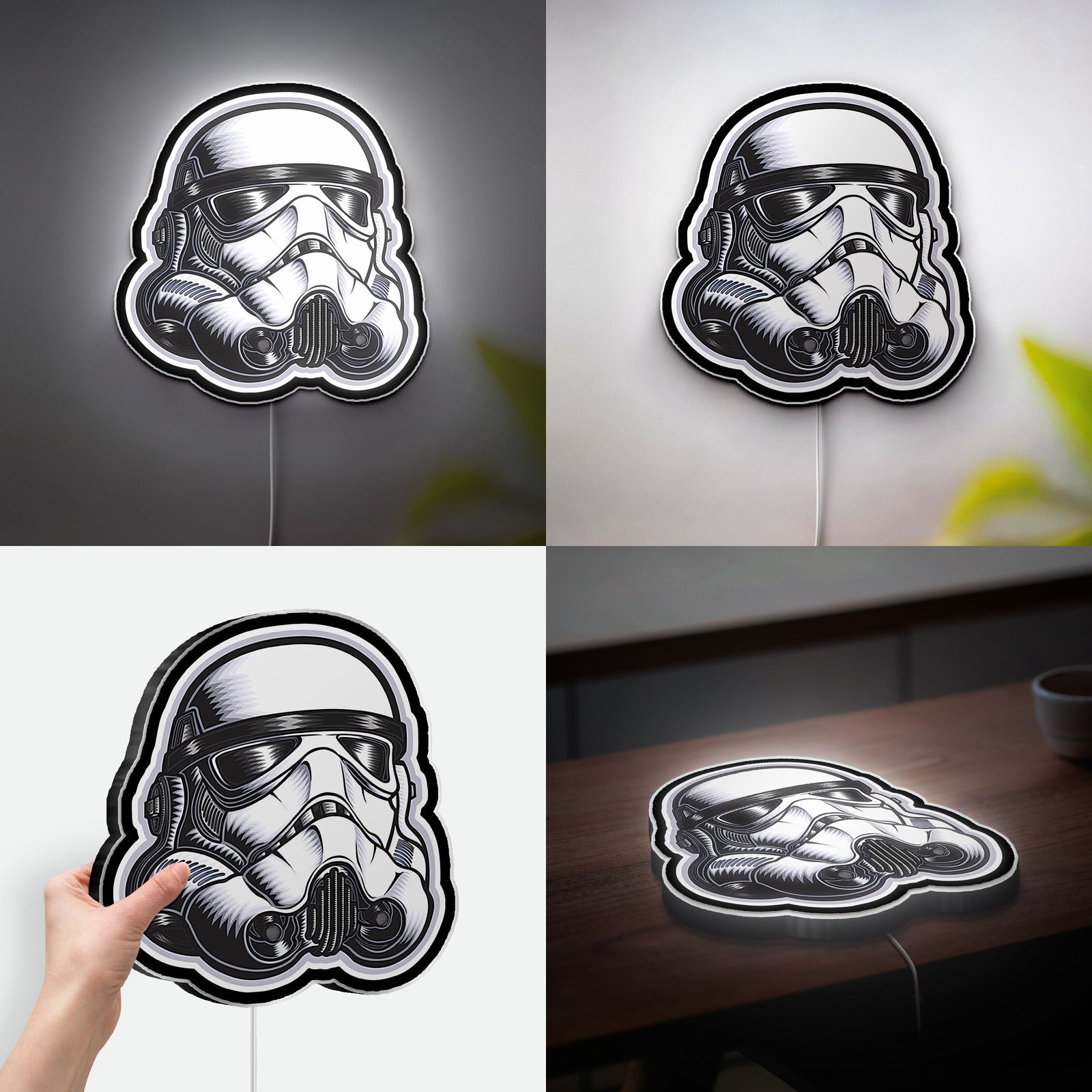 Star Wars Stormtrooper Glow Light - Galactic Empire LED Night Lamp, Sci-Fi Wall Decor, Perfect Gift for Star Wars Fans 