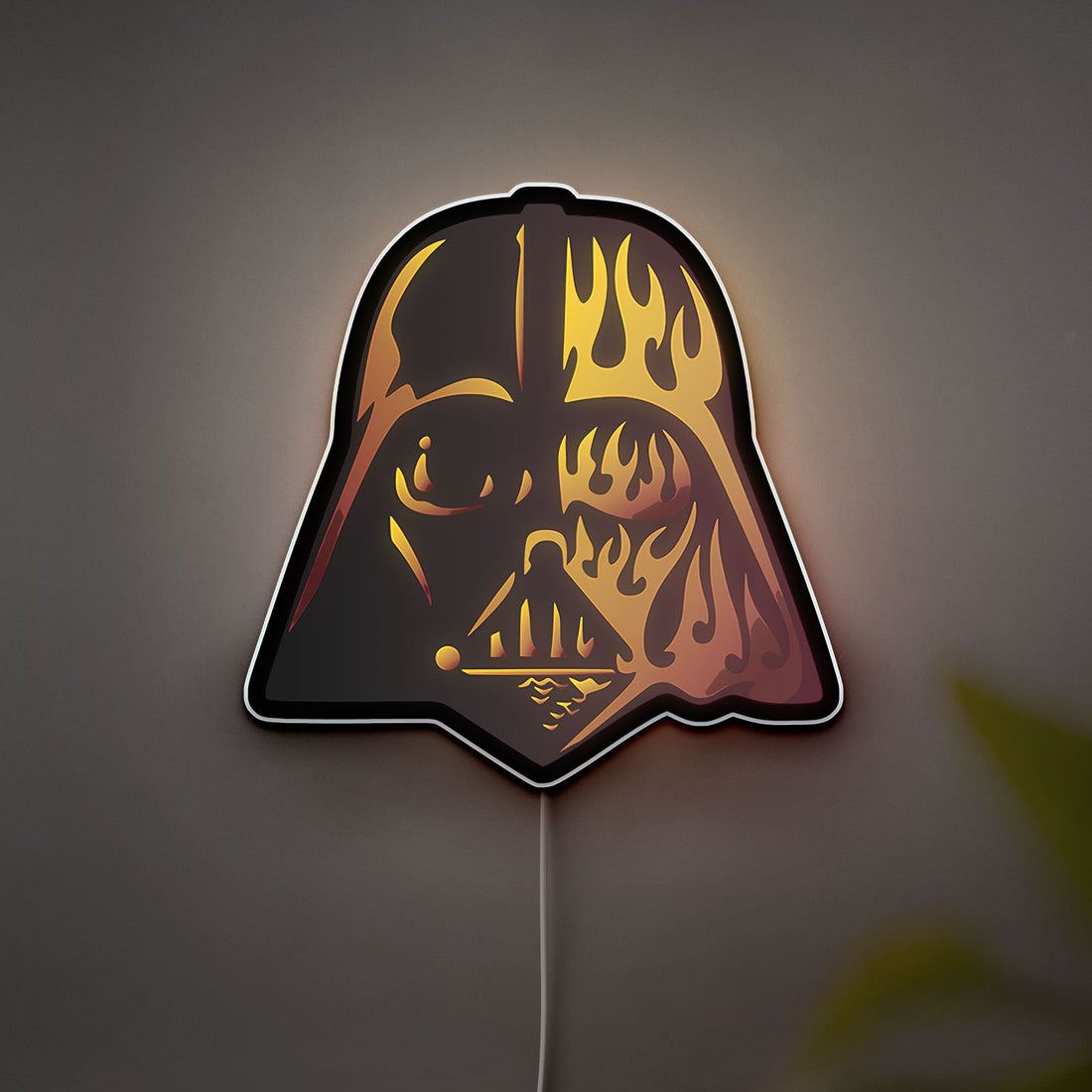 Darth Vader Glow Light - Star Wars Wall Decor, Dark Side LED Sign, Unique Gift for Fans

