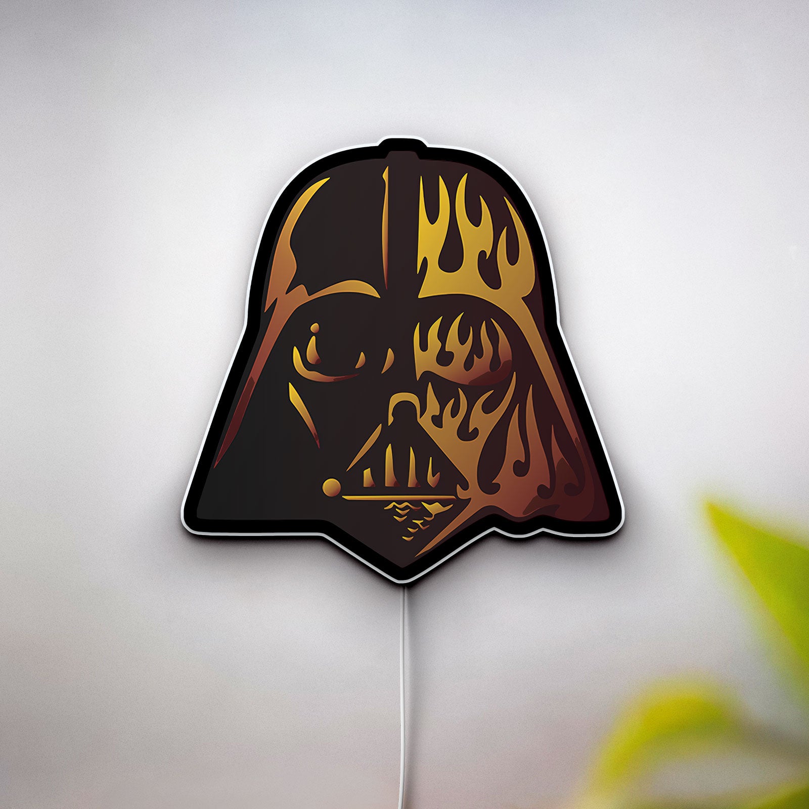 Darth Vader Glow Light - Star Wars Wall Decor, Dark Side LED Sign, Unique Gift for Fans
