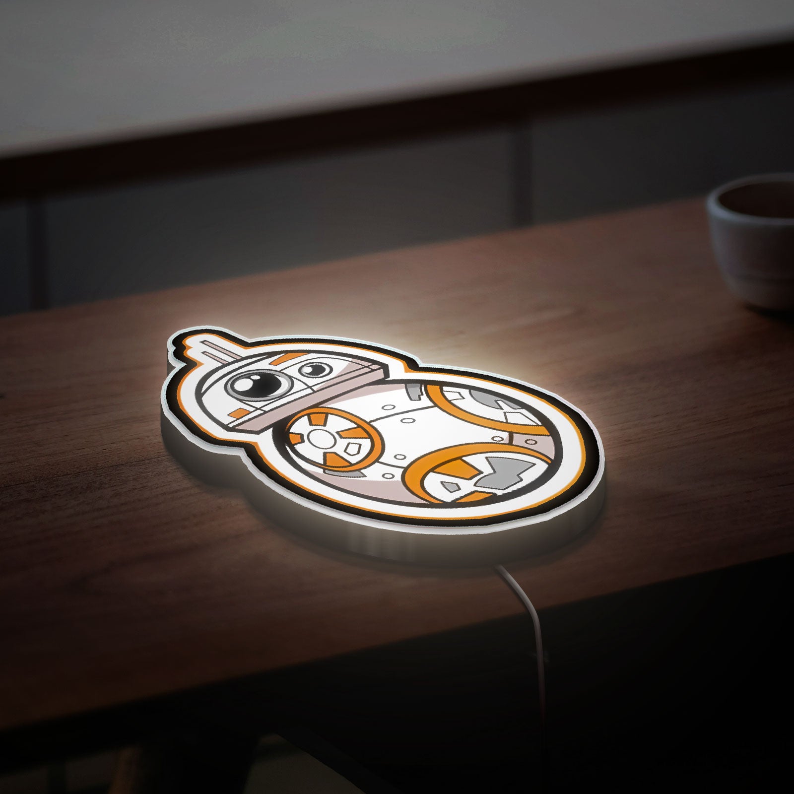 BB-8 Droid Glow Light - Star Wars Night Lamp, Sci-Fi Room Decor, Perfect Gift for Star Wars Fans
