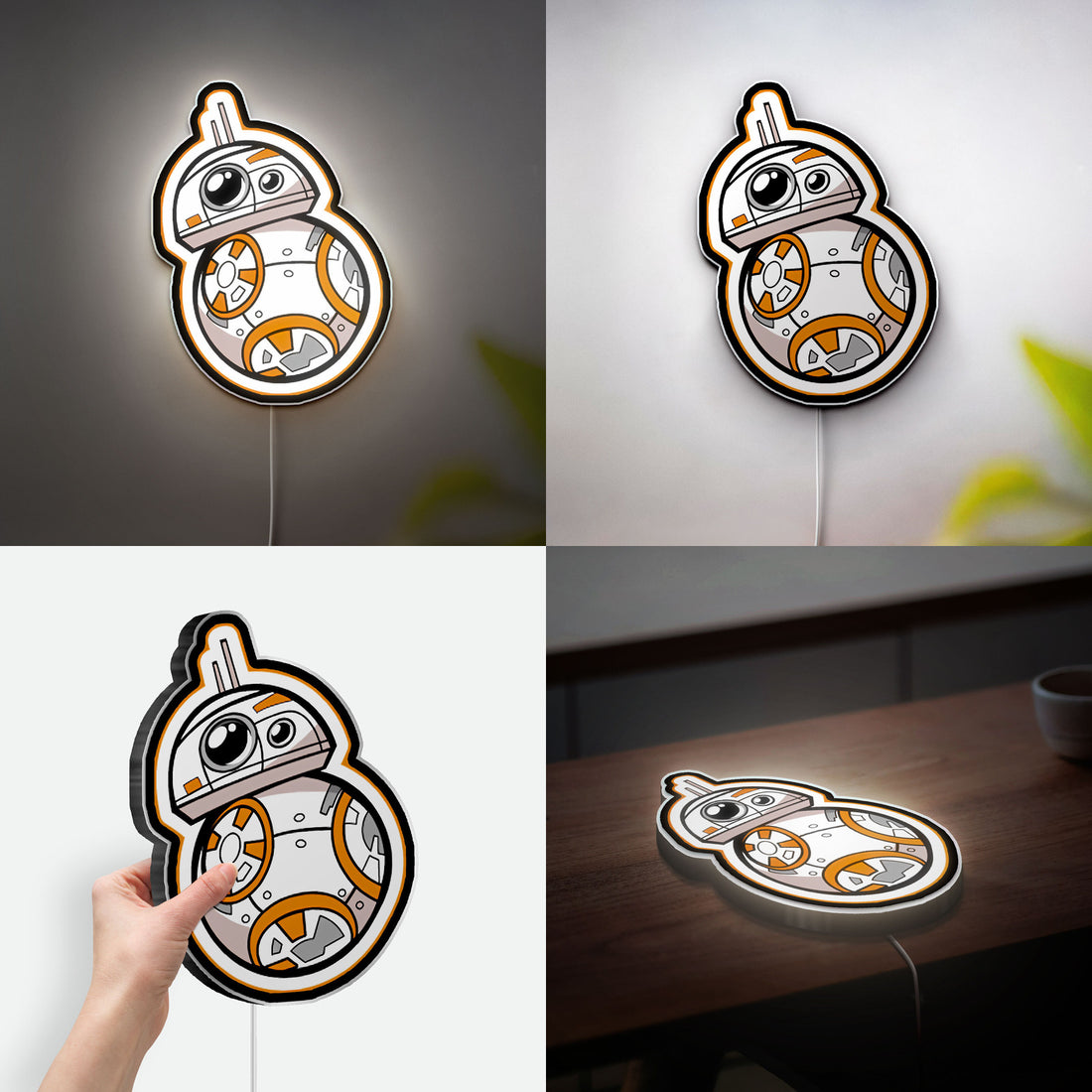 BB-8 Droid Glow Light - Star Wars Night Lamp, Sci-Fi Room Decor, Perfect Gift for Star Wars Fans
