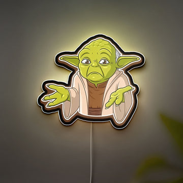 Yoda Glow Light - Star Wars Night Lamp, Jedi Master LED Sign, Sci-Fi Decor with Soft Green Glow
