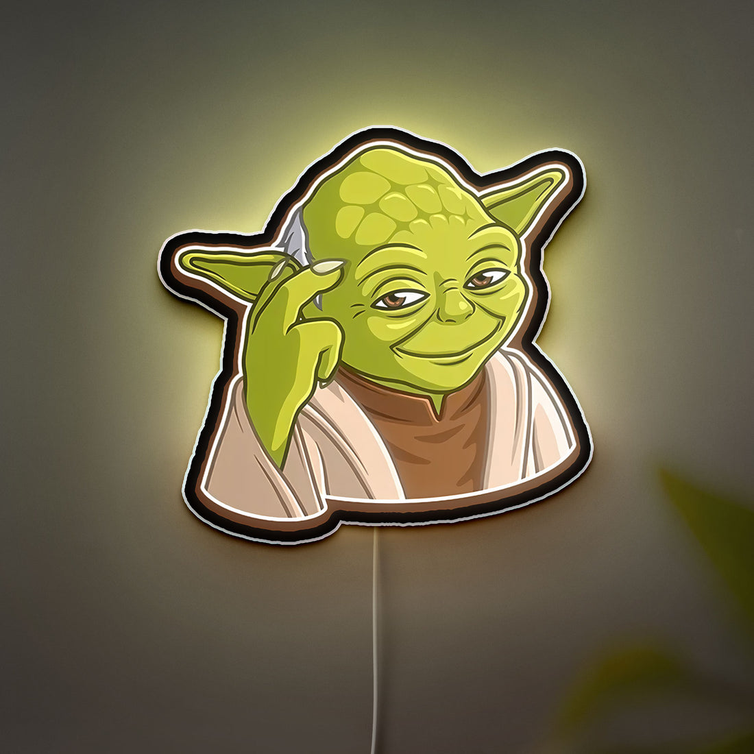 Glowing Yoda Light - Star Wars Night Lamp, Jedi Master LED Decor, Sci-Fi Gift for Fans with Soft Glow 