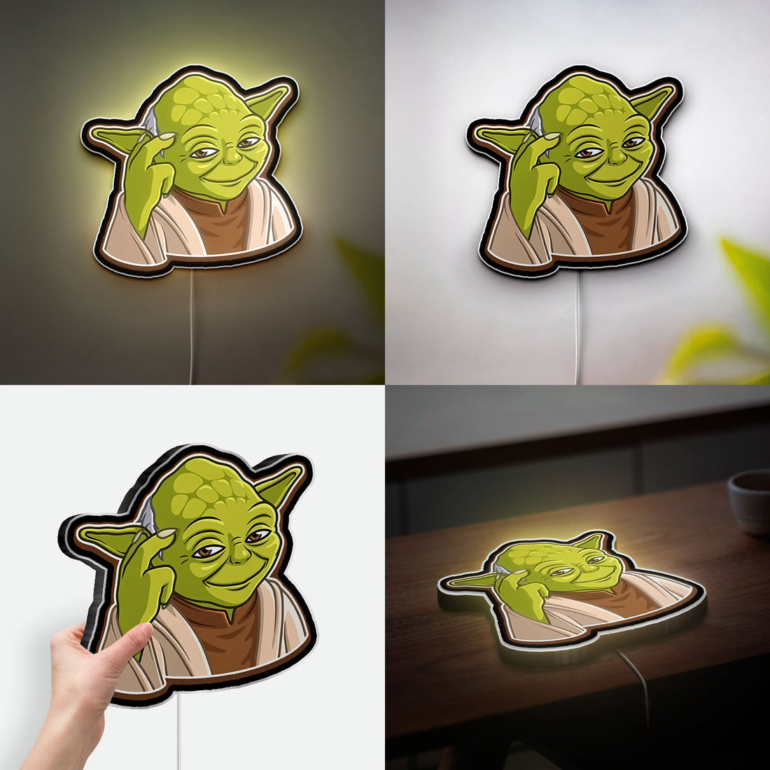 Glowing Yoda Light - Star Wars Night Lamp, Jedi Master LED Decor, Sci-Fi Gift for Fans with Soft Glow 