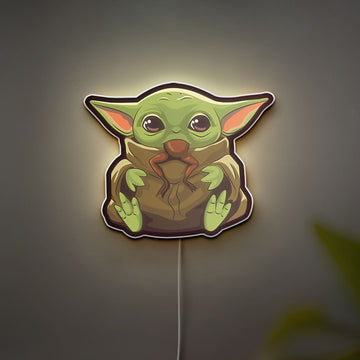 Baby Yoda Night Light - The Mandalorian Glow Lamp, Grogu LED Wall Decor, Star Wars Gift with Soft Glow
