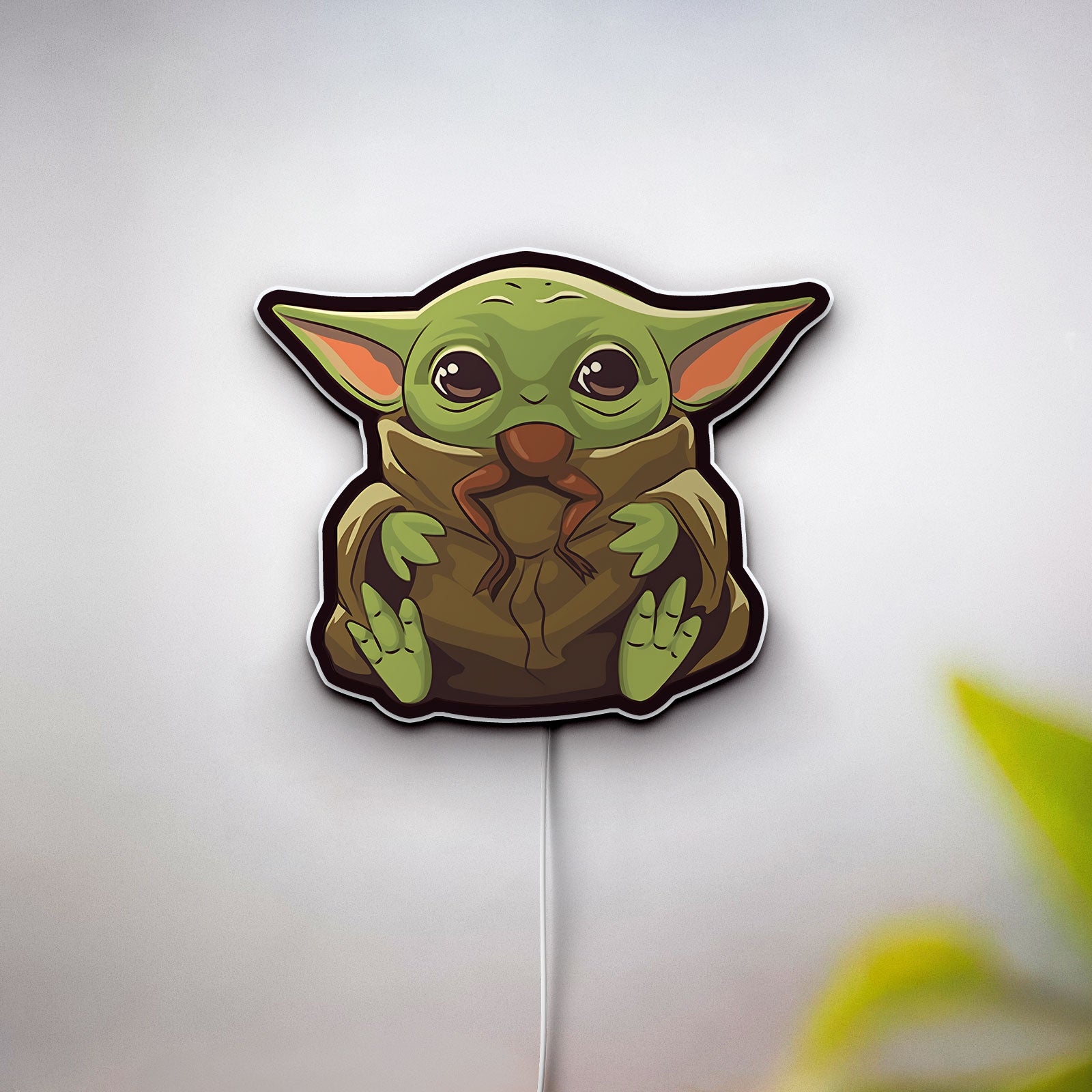 Baby Yoda Night Light - The Mandalorian Glow Lamp, Grogu LED Wall Decor, Star Wars Gift with Soft Glow
