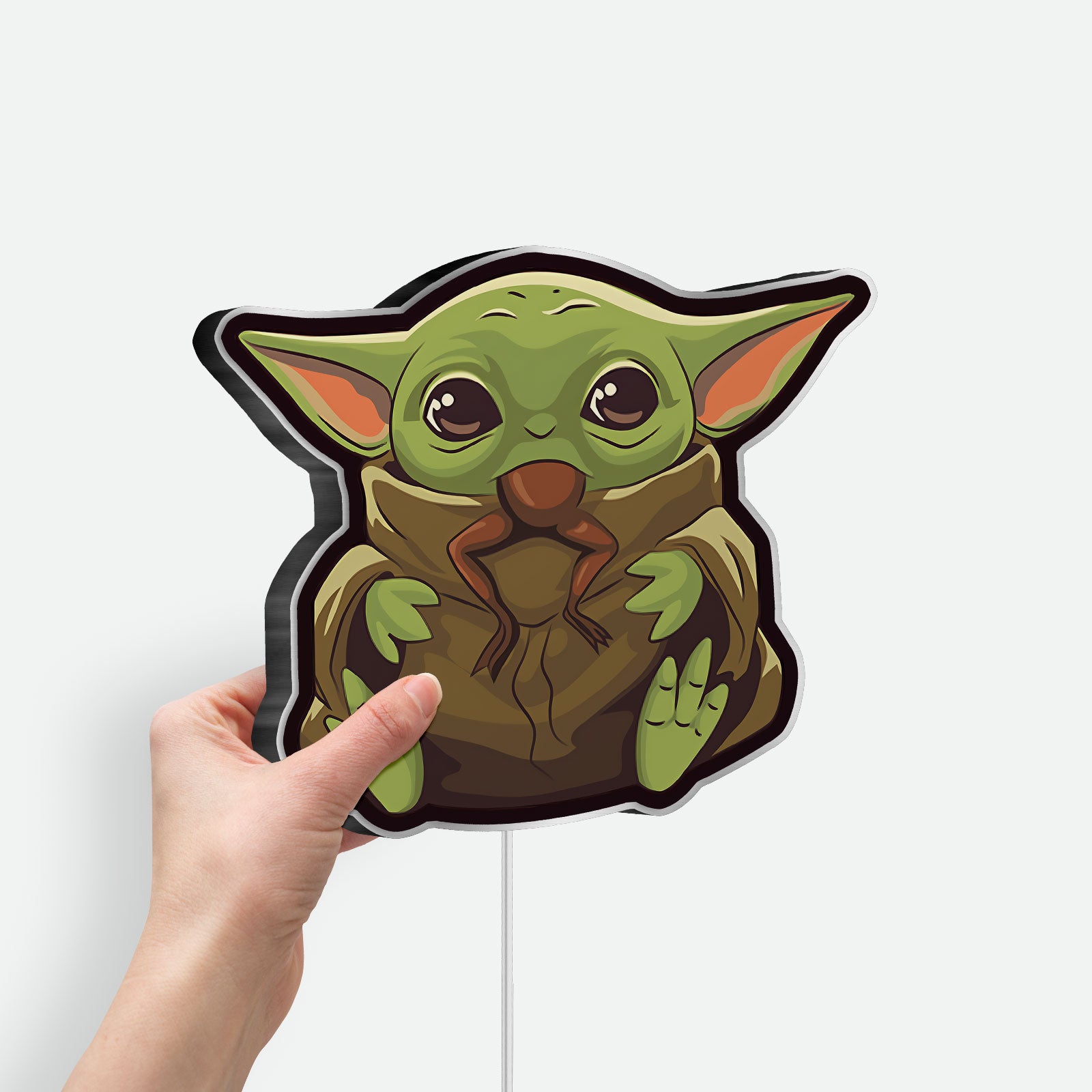 Baby Yoda Night Light - The Mandalorian Glow Lamp, Grogu LED Wall Decor, Star Wars Gift with Soft Glow
