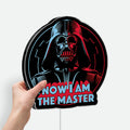 Darth Vader Glow Light - Star Wars Wall Decor, NOW I AM THE MASTER LED Sign, Galactic Empire Night Lamp for Fans 
