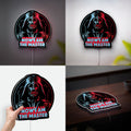Darth Vader Glow Light - Star Wars Wall Decor, NOW I AM THE MASTER LED Sign, Galactic Empire Night Lamp for Fans 
