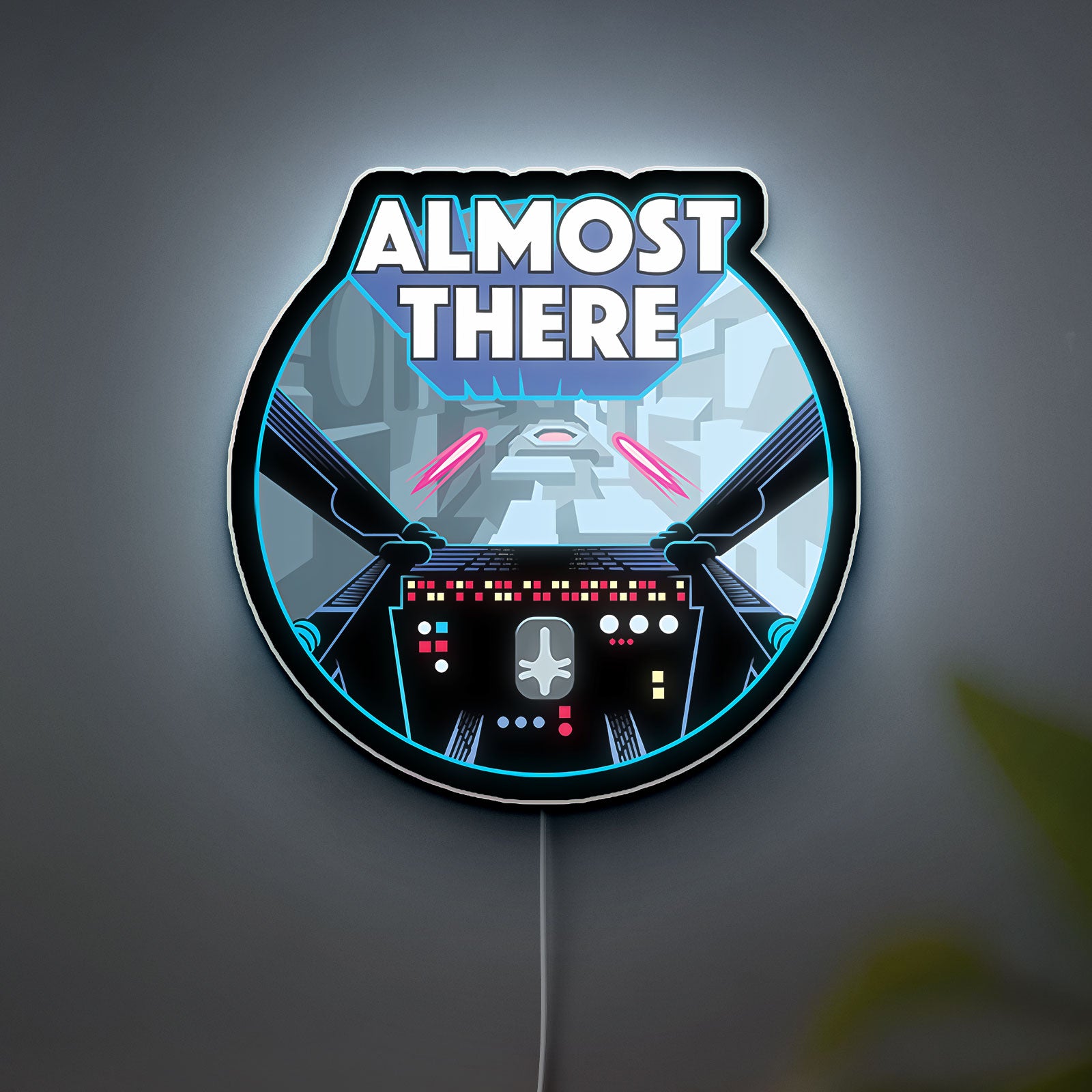 Star Wars Glow Light - Galactic Decor Night Lamp, Jedi LED Sign, Sci-Fi Movie Fan Gift with Cool Blue Glow

