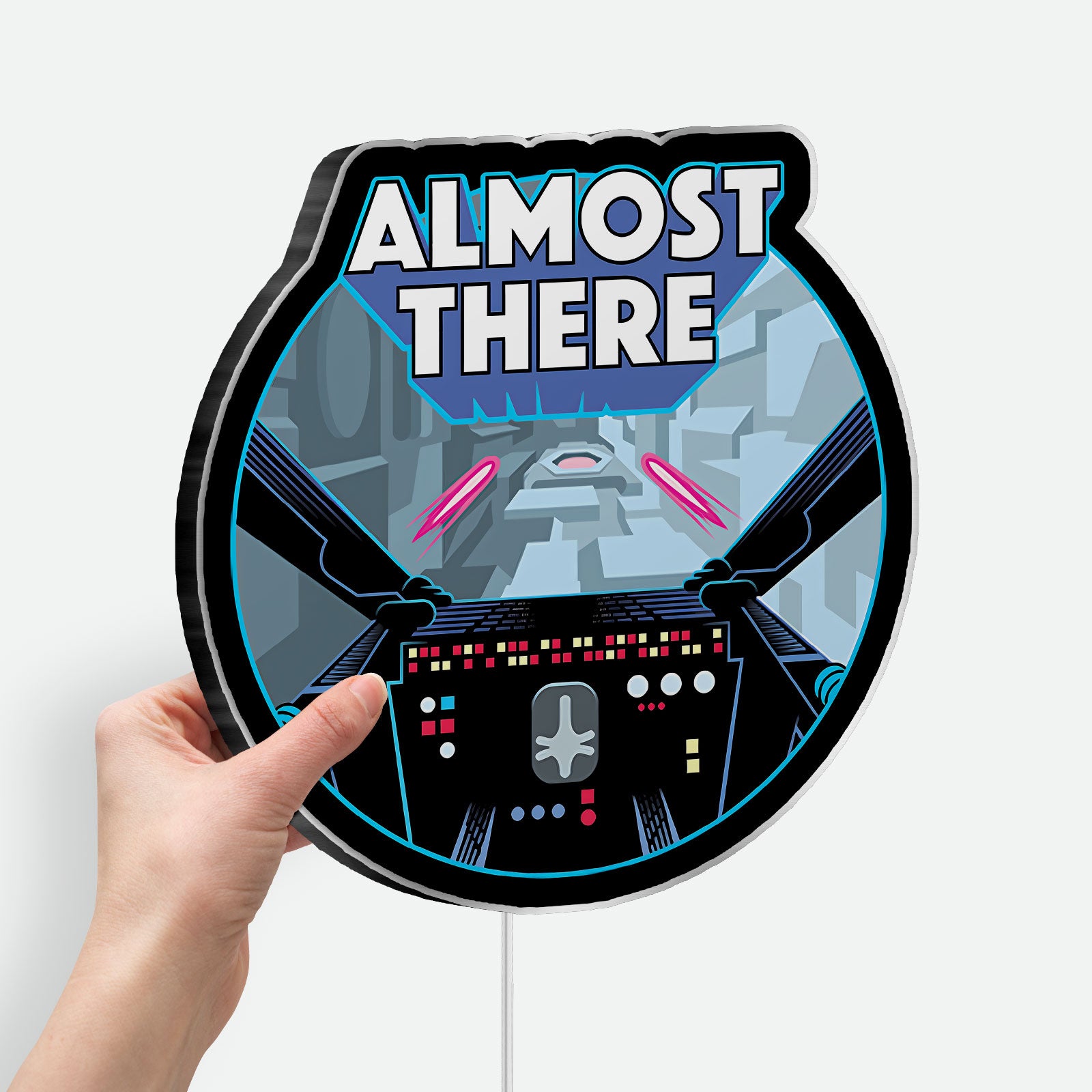 Star Wars Glow Light - Galactic Decor Night Lamp, Jedi LED Sign, Sci-Fi Movie Fan Gift with Cool Blue Glow

