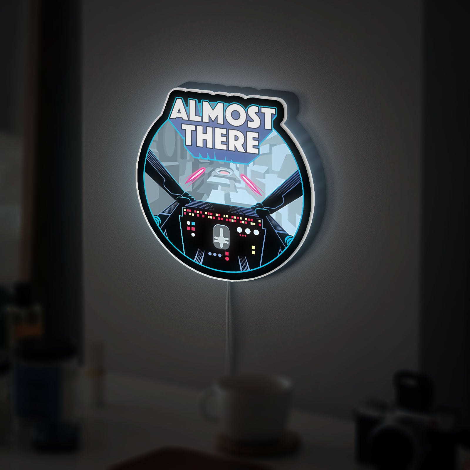 Star Wars Glow Light - Galactic Decor Night Lamp, Jedi LED Sign, Sci-Fi Movie Fan Gift with Cool Blue Glow
